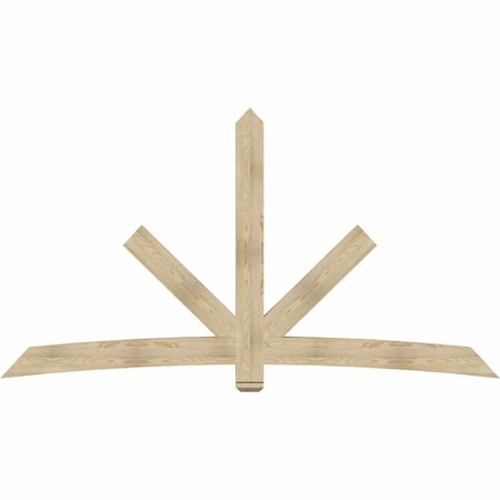 Ekena Millwork Alberta Rough Sawn Timber Gable Bracket, Douglas Fir, 108"W x 58"H x 4"D x 6"F, 13/12 Pitch GBW108X58X0406ALB00RDF